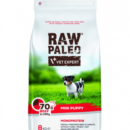 Hrana Uscata Caini - Hrana uscata, RAW PALEO mini puppy vita, 8 kg