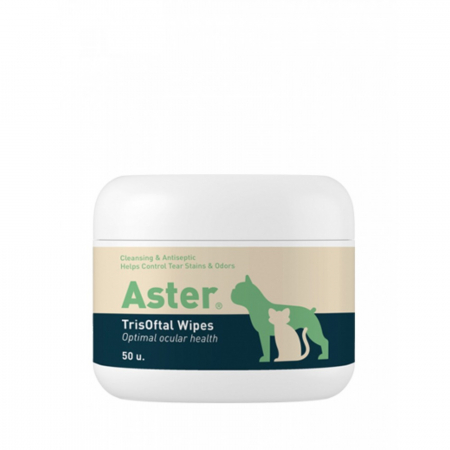 ORL Caini - Servetele dermatologice ASTER TrisOftal, 50 servetele