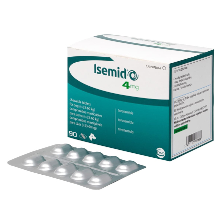 Caini - Isemid 4 mg pentru caini 23-60 kg 1 comprimat masticabil