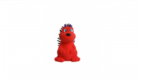 Caini - Jucarie arici din latex rosu, Mon Petit Ami, 7,5 cm
