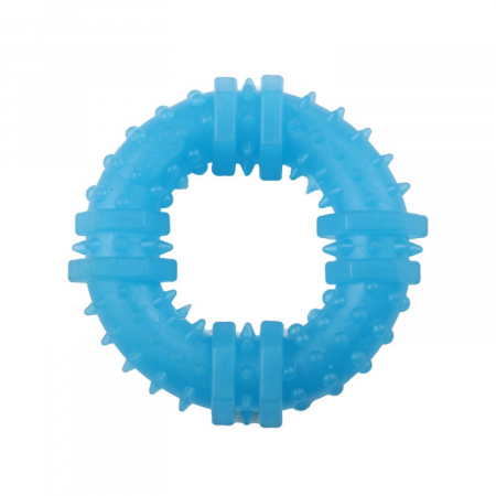 Caini - Jucarie in forma de Inel din cauciuc termoplastic, multicolor, 12 cm