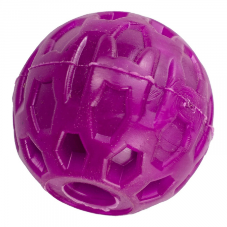 Jucarie in forma de minge cu gaura din cauciuc termoplastic, multicolor, 4 cm [2]