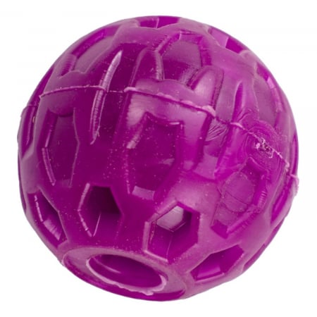 Jucarie in forma de minge cu gaura din cauciuc termoplastic, multicolor, 6 cm [1]