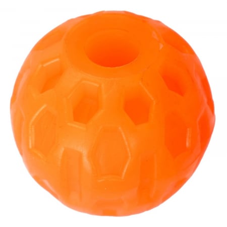 Jucarie in forma de minge cu gaura din cauciuc termoplastic, multicolor, 6 cm [2]