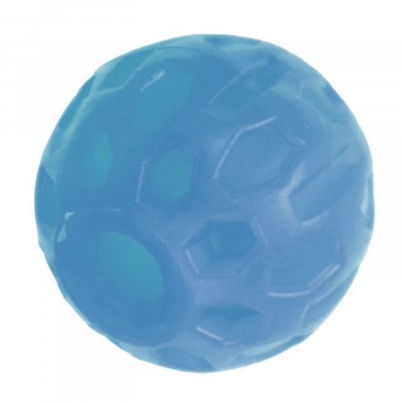 Caini - Jucarie in forma de minge cu gaura din cauciuc termoplastic, multicolor, 6 cm