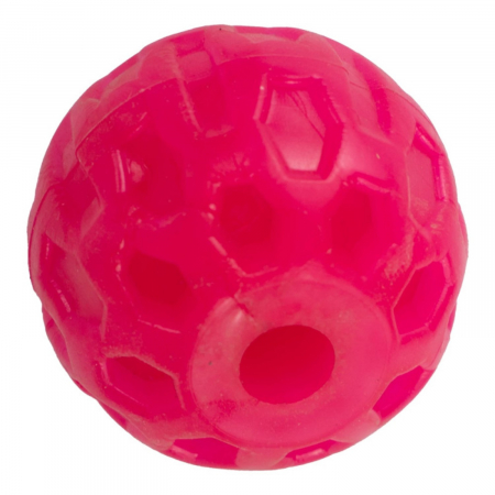 Jucarie in forma de minge cu gaura din cauciuc termoplastic, multicolor, 4 cm [4]