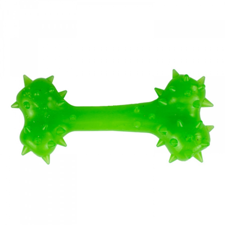 Jucarie in forma de os cu tepi din cauciuc termoplastic, multicolor, 12 cm [1]