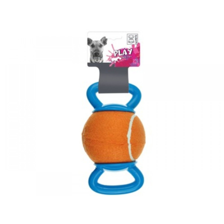 Caini - Jucarie pentru caini HANDY Ball M-PETS, albastru & orange, 23,5x12,7x12,7 cm