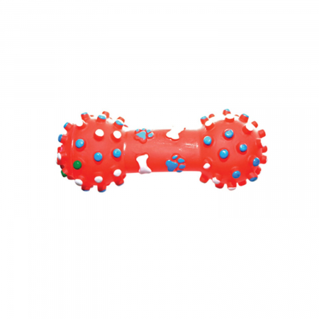 Caini - Jucarie pentru caini, Gantera cu Tepi rari WonPet, 11x4.5cm