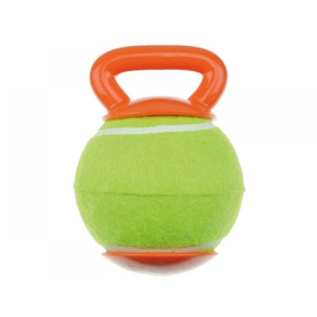 Caini - Jucarie pentru caini HANDY Ball M-PETS, orange & verde, 23,5x12,7x12,7 cm
