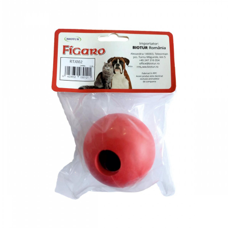 Caini - Jucarie pentru caini,  minge cauciuc clopotel mica 6cm