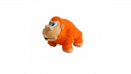 Jucarii caini - Jucarie urangutan din latex Portocaliu, Mon Petit Ami, 12.5 cm