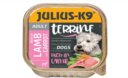 Hrana Umeda Caini - Julius K9 Dog - Hrana umeda caini Terina cu miel si morcovi - 150g