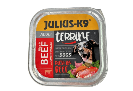 Hrana Umeda Caini - Julius K9 Dog -hrana umeda caini Terina cu vita si cartofi dulci - 150g