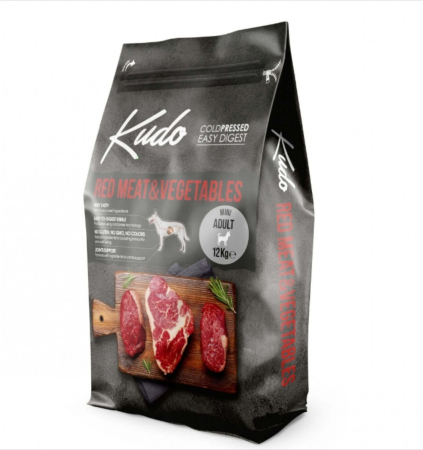 Pro Plan caine si pisici - Kudo Adult Mini - Hrana uscata caini, presata la rece - Carne rosie si Legume - 3kg
