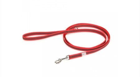 Accesorii caini - Lesa caine Julius K9 Color & Gray, antiderapanta, cu maner - 20mmx2m - Rosu