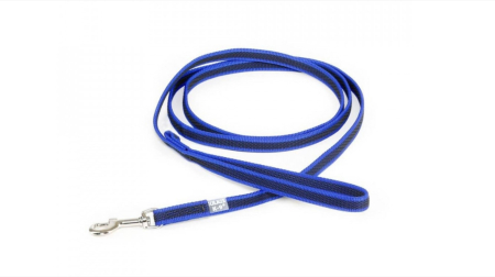 Accesorii caini - Lesa caini Julius K9 Color & Gray, antiderapanta, cu maner - 14mmx3m - Albastru
