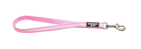 Lesa Julius K-9 IDC scurta, nylon cu fire flourescente, cu maner - 14mmx0.35m - Roz [1]