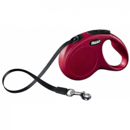 Caini - Lesa pentru caini Flexi New Classic Banda S 5M Rosu