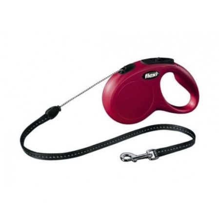 Caini - Lesa pentru caini Flexi New Classic Snur XS 3M Rosu