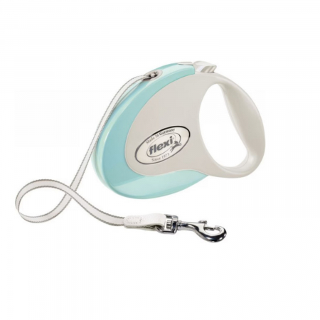 Hamuri, Lese si Zgarzi - Lesa pentru caini Style banda, Flexi, Retractabil, Pana la 25 kg, M, 5 metri, Verde Menta