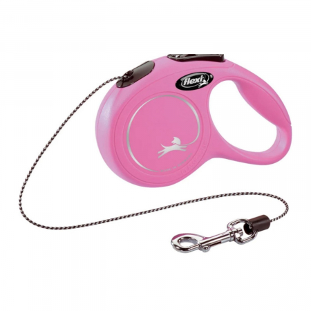 Pisici - Lesa pentru Pisici Flexi New Classic Snur XS 3M Roz