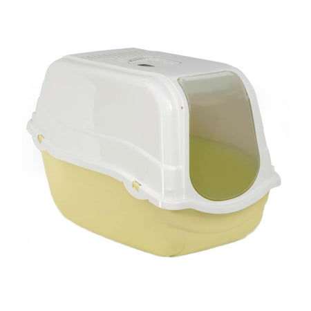 Pisici - Litiera acoperita pentru pisici MPB Romeo cu filtru albastru deschis 57x39x41(h)cm