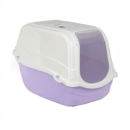 Pisici - Litiera acoperita pentru pisici MPB Romeo cu filtru lila 57x39x41(h)cm