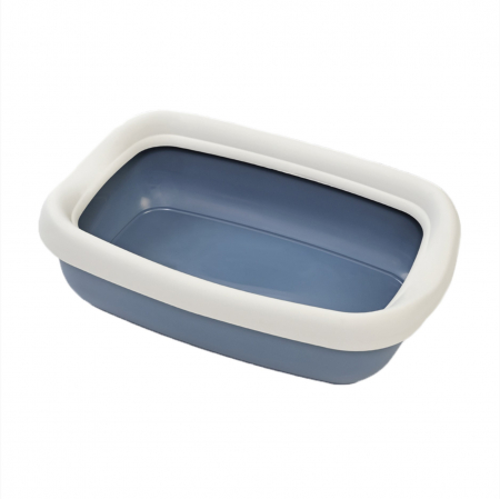 Pisici - Litiera pentru pisici Beta MPS, albastră, 43x31x12h cm
