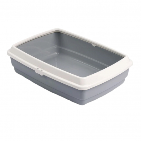 Asternut litiera / Nisip / Silicat - Litiera pentru pisici Micio MPS, gri, 42x33x14h cm