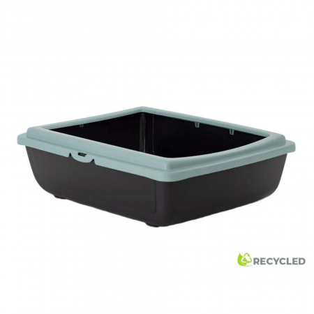 Pisici - Litiera pentru pisici MPB Juliet ECO cu rama, 48x38x14h cm, Verde