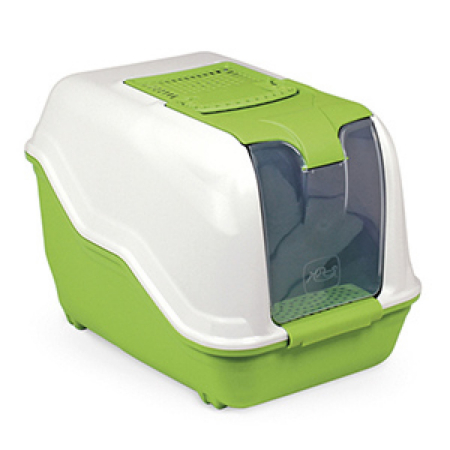 Pisici - Litiera pentru pisici MPS Litiera Netta Maxi Verde 65x45x48cm