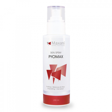 Pisici - Maxani PyoMax Skin spray, pentru curățarea temeinică a pielii și restabilirea echilibrului florei cutanate, 200 ml