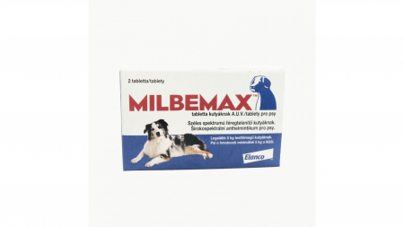 Caini - Milbemax Dog 12.5 / 125 mg (5 - 25 kg), 1 tableta