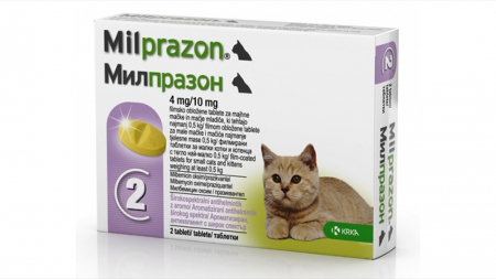 Pisici - Milprazon Cat 4 / 10 mg (< 2 kg), 1 tableta