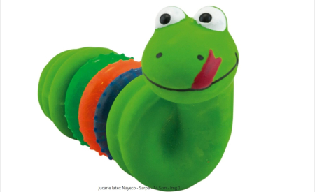 Jucarii caini - Jucarie latex Nayeco - Sarpe - 14.5cm