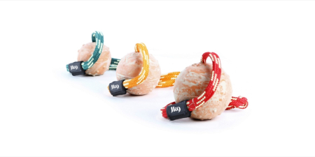 Accesorii caini - Minge IDC cauciuc Julius K9 – cu sfoara, maner, 60mm