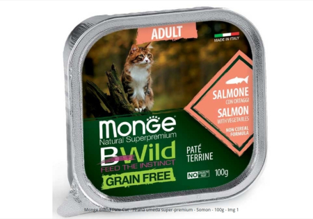 Hrana Umeda - Monge BWild Pate Cat - Hrana umeda pisici super-premium - Somon - 100g