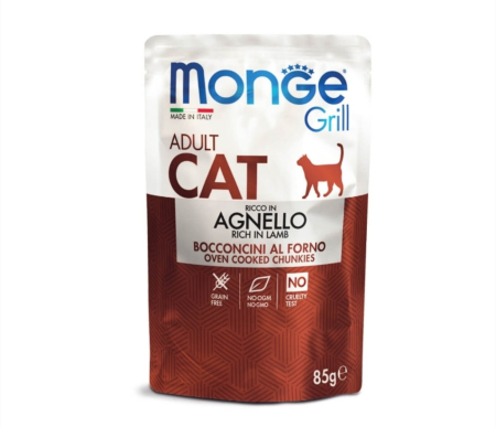 Hrana Umeda - Monge Grill Chunkies Cat - Hrana umeda pisici super-premium - Miel - 85g