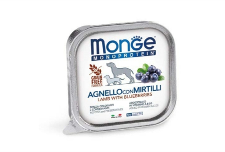 Hrana Umeda Caini - Monge Monoprotein Pate - Hrana umeda caini super-premium - Miel si Afine - 150g