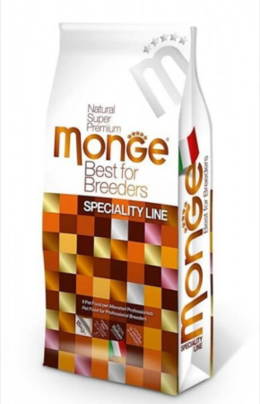 Caini - Monge Breeder Natural Superpremium Adult All Breeds - Miel si Orez - 15kg