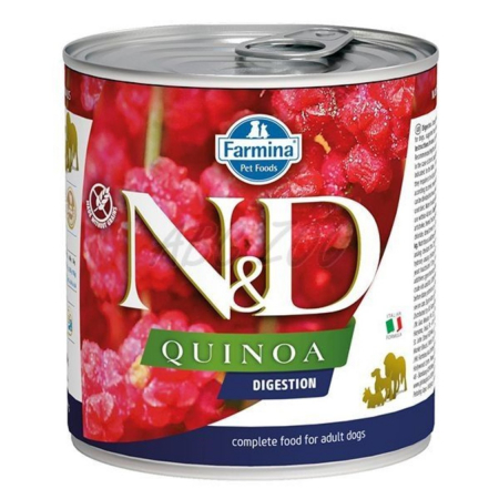 Caini - N&D QUINOA hrana umeda caine pentru digestie, 285G