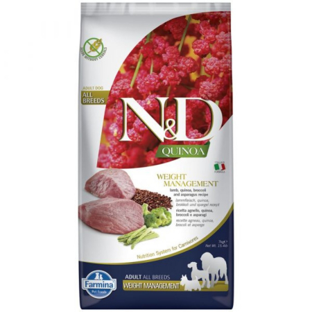 Caini - N&D QUINOA hrana uscata caine pentru controlul greutatii, 7 kg