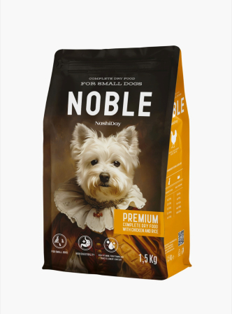 Hrana Uscata Caini - NashiDay Noble Premium hrană uscată pentru câini talie mica, cu pui și orez, 1.5kg