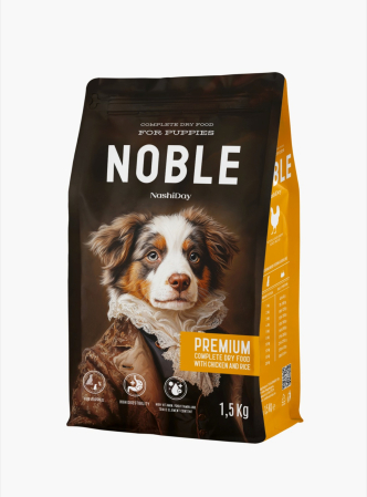 Hrana Uscata Caini - NashiDay Noble Premium hrană uscată pentru câini junior, cu pui și orez, 1.5kg