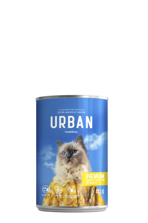 Hrana Umeda - NashiDay Urban Cat Premium hrană umedă pentru pisici cu carne de pui, 415g