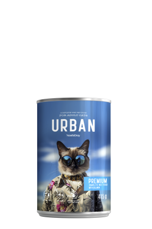 Hrana Umeda - NashiDay Urban Cat Premium hrană umedă pentru pisici cu carne de somon, 415g