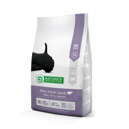 Caini - Hrana uscata caini, Nature's Protection Dog Mini Adult Lamb 7,5 kg