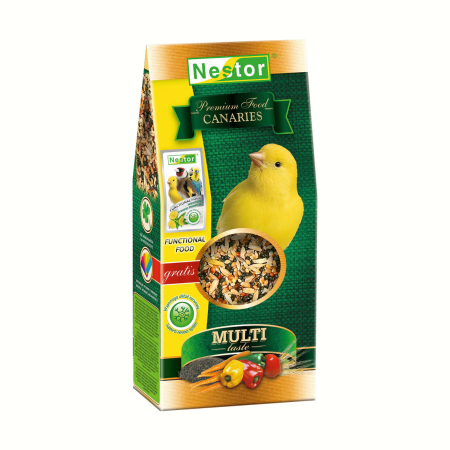 Farmacie Pasari Exotice - Nestor Hrană Multi-Taste Premium pentru canari, 300g