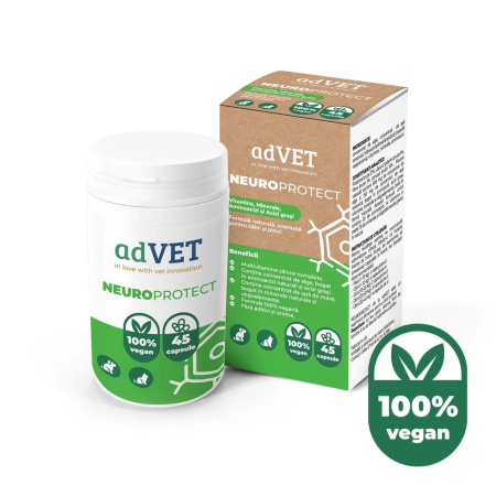 Afectiuni sistem nervos - Neuroprotect, supliment pentru caini si pisici, flacon 45 capsule